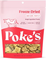 Poke's Beef Liver Freeze-Dried Dog Treats, 3-oz bag slide 1 of 7