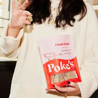 Show full view: Poke's Beef Liver Freeze-Dried Dog Treats, 3-oz bag slide 5 of 9