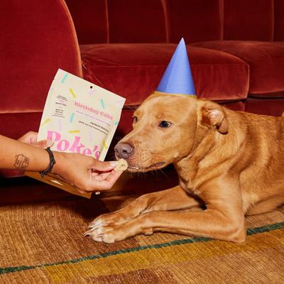 Show full view: Poke's Birthday Cake Biscuit Crunchy Dog Treats, 8-oz bag slide 4 of 8