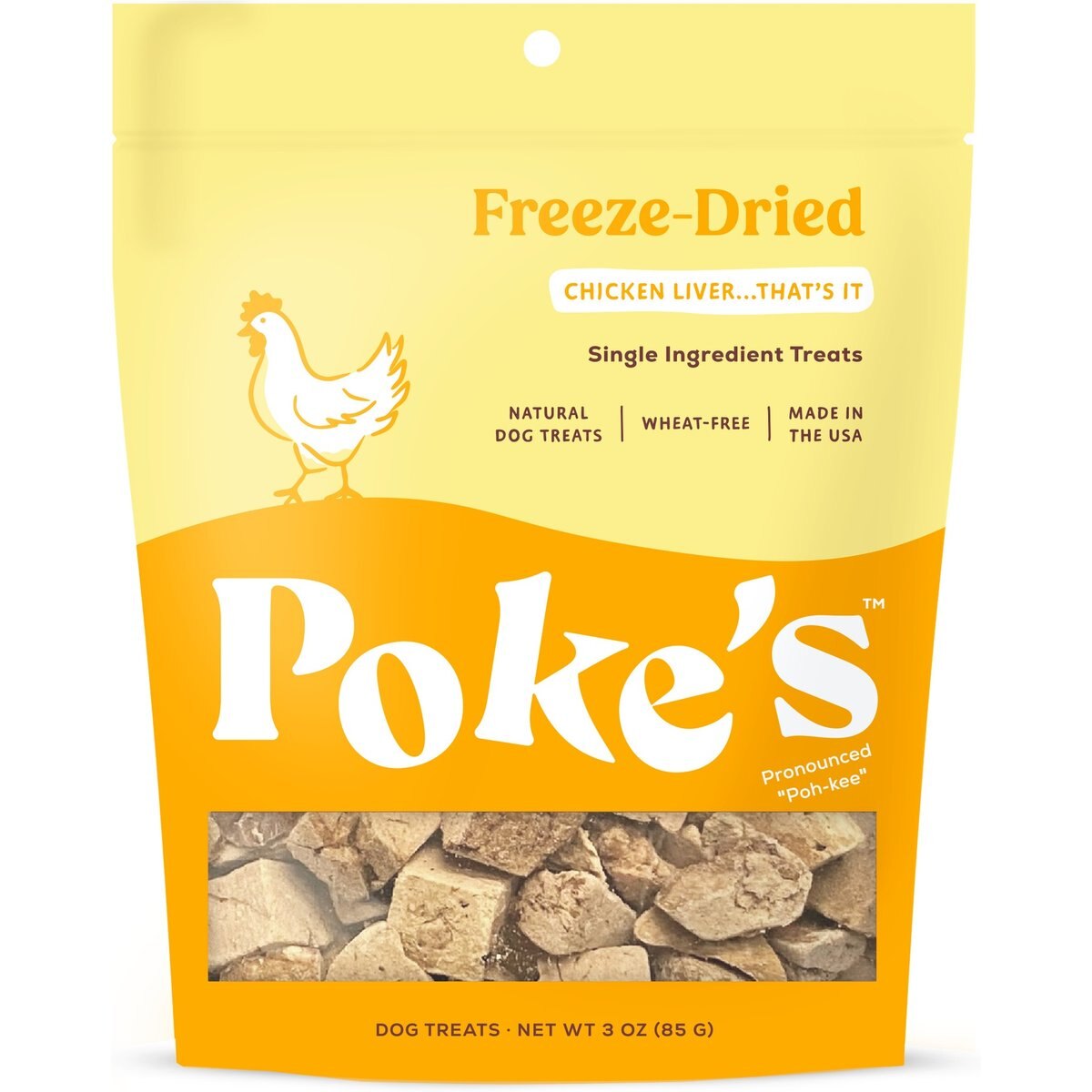 Poke's Chicken Liver Freeze-Dried Dog Treats, 3-oz bag