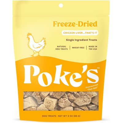 Poke's Poke's Chicken Liver Freeze-Dried Dog Treats, 3-oz bag
