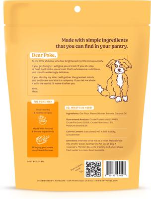 Show full view: Poke's PB'Nana Pie Biscuit Crunchy Dog Treats, 8-oz bag slide 3 of 8