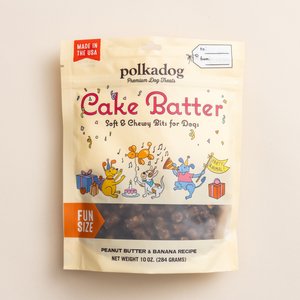 Polkadog Cake Batter Soft & Chewy Dog Treats, 10-oz bag
