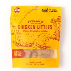 Polkadog Chicken Littles Bone Shaped Dehydrated Dog & Cat Treats, 7-oz bag