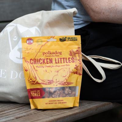 Show full view: Polkadog Chicken Littles Bone Shaped Dehydrated Dog & Cat Treats, 7-oz bag slide 5 of 8