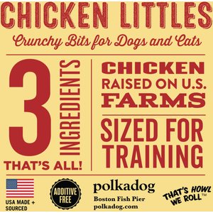 Polkadog Chicken Littles Training Bits Dehydrated Dog & Cat Treats, 7-oz bag