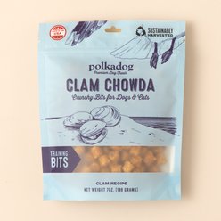 Polkadog Clam Chowda Bits Crunchy Dog Treats, 7-oz bag