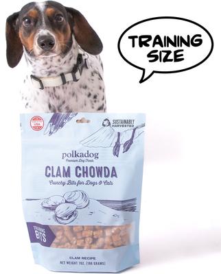 Show full view: Polkadog Clam Chowda Bits Crunchy Dog Treats, 7-oz bag slide 5 of 7