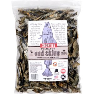Polkadog Cod Skin Shorties Dehydrated Dog & Cat Treats, 2-lb bag