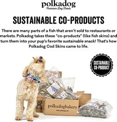 Polkadog Cod Skin Shorties Dehydrated Dog & Cat Treats, 2-lb bag slide 2 of 6
