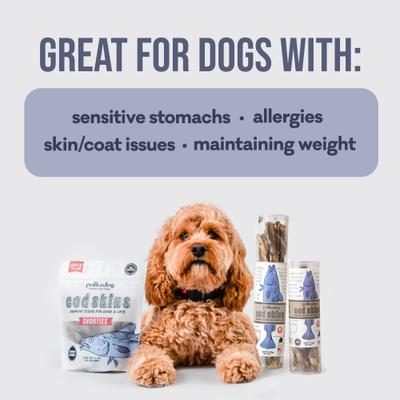 Show full view: Polkadog Cod Skin Shorties Dehydrated Dog & Cat Treats, 2-lb bag slide 4 of 8