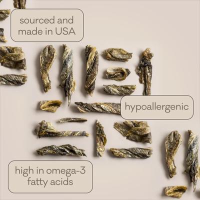 Show full view: Polkadog Cod Skin Shorties Dehydrated Dog & Cat Treats, 2-lb bag slide 3 of 8