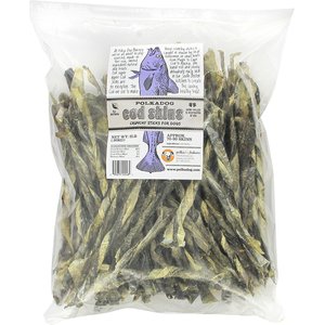 Polkadog Cod Skins Dehydrated Dog & Cat Treats, 2-lb bag