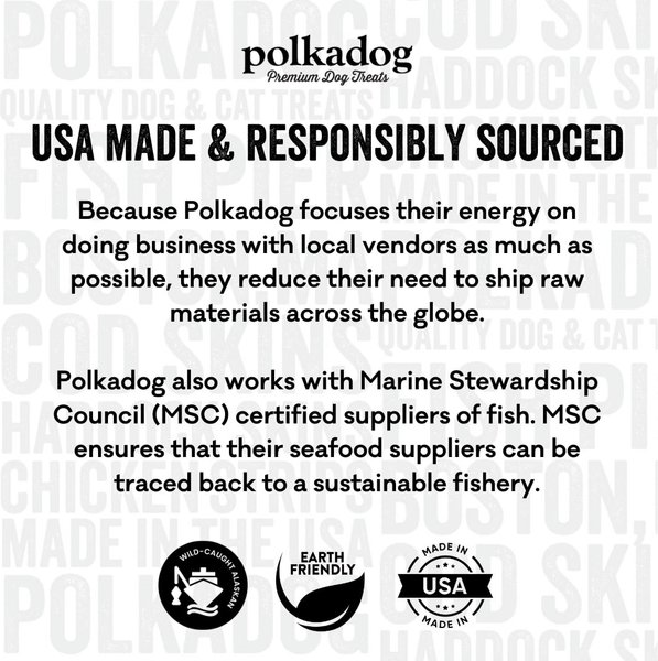 Polkadog Cod Skins Dehydrated Dog & Cat Treats