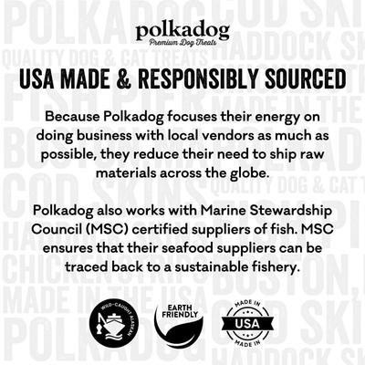 Show full view: Polkadog Cod Skins Dehydrated Dog & Cat Treats, 2-lb bag slide 5 of 11