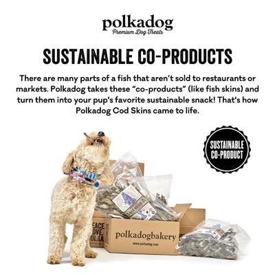 Show full view: Polkadog Cod Skins Dehydrated Dog & Cat Treats, 2-lb bag slide 6 of 11