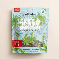 Polkadog Green Monstah Bits Crunchy Dog Treats, 7-oz bag