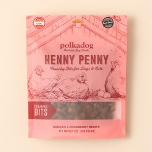 Polkadog Henny Penny Bits Crunchy Dog Treats, 7-oz bag