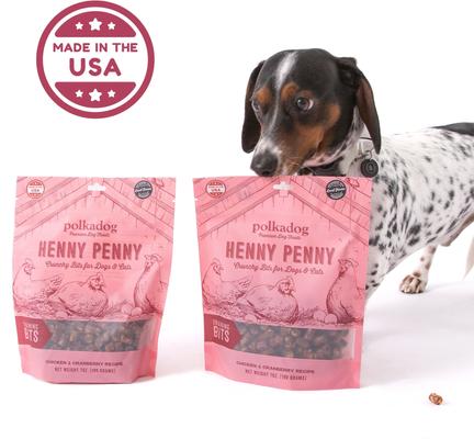 Show full view: Polkadog Henny Penny Bits Crunchy Dog Treats, 7-oz bag slide 4 of 6