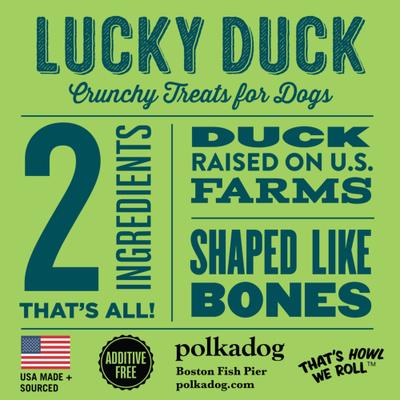 Show full view: Polkadog Lucky Duck Bone Shaped Dehydrated Dog Treats, 7-oz bag slide 3 of 7