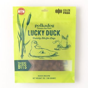 Polkadog Lucky Duck Training Bits Dehydrated Dog Treats, 7-oz bag