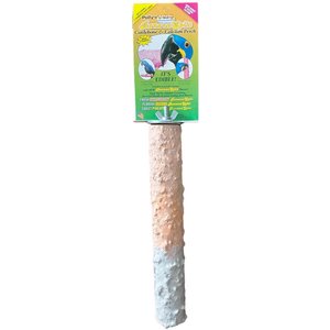 Polly's Pet Products Banana Split Cuttlebone & Calcium Bird Perch, Orange & White, Large