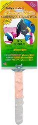 Polly's Pet Products Banana Split Cuttlebone & Calcium Bird Perch, Orange & White, Small