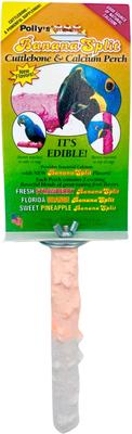 Show full view: Polly's Pet Products Banana Split Cuttlebone & Calcium Bird Perch, Orange & White, Small slide 1 of 11