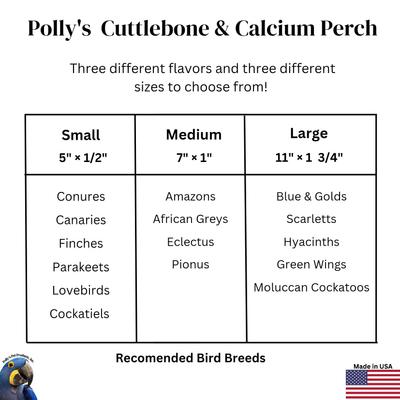 Show full view: Polly's Pet Products Banana Split Cuttlebone & Calcium Bird Perch, Orange & White, Small slide 7 of 11