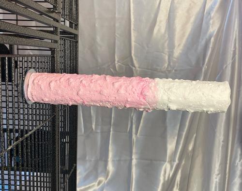 Show full view: Polly's Pet Products Banana Split Cuttlebone & Calcium Bird Perch, Pink & White, Large slide 5 of 11