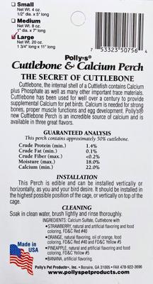 Show full view: Polly's Pet Products Banana Split Cuttlebone & Calcium Bird Perch, Pink & White, Large slide 9 of 11