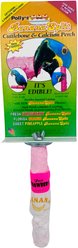 Polly's Pet Products Banana Split Cuttlebone & Calcium Bird Perch, Pink & White, Small