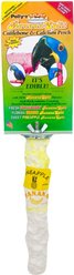 Polly's Pet Products Banana Split Cuttlebone & Calcium Bird Perch, yellow & White, Medium