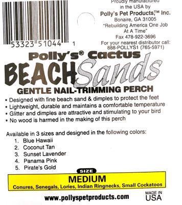 Show full view: Polly's Pet Products Beach Sands Bird Perch, Gold, Medium slide 8 of 8
