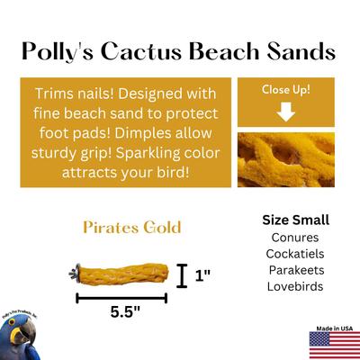 Show full view: Polly's Pet Products Beach Sands Bird Perch, Gold, Small slide 3 of 9