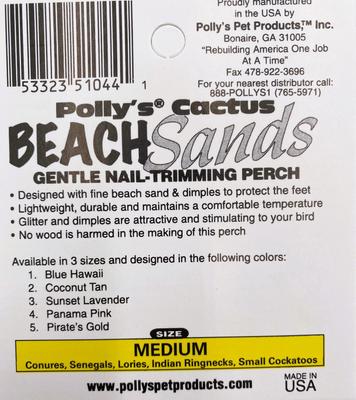 Show full view: Polly's Pet Products Beach Sands Bird Perch, Tan, Medium slide 9 of 11
