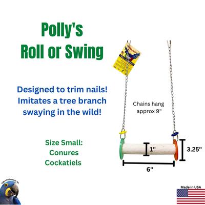 Show full view: Polly's Pet Products Bird Roll or Swing, Multicolor, Small slide 2 of 4