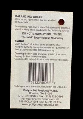 Show full view: Polly's Pet Products Bird Roll or Swing, Multicolor, X-Small slide 4 of 4