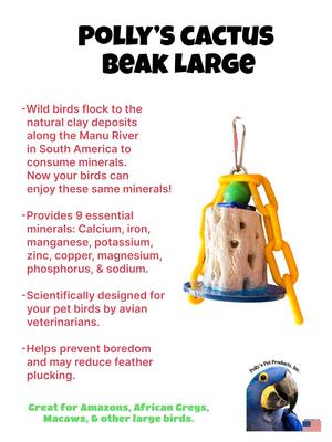 Show full view: Polly's Pet Products Cactus Beak Bird Treats, Large slide 3 of 10