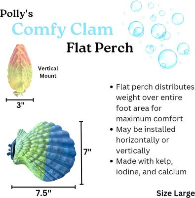 Show full view: Polly's Pet Products Comfy Clam Flat Bird Perch, Large slide 5 of 10
