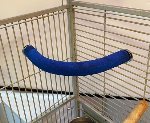 Show full view: Polly's Pet Products Cozy Corner Bird Perch, Blue, Medium slide 4 of 8