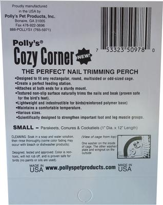 Show full view: Polly's Pet Products Cozy Corner Bird Perch, Blue, Small slide 6 of 8