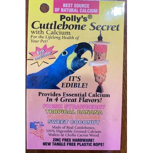 Polly's Pet Products Cuttlebone Secrets Bird Perch, Small