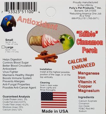 Show full view: Polly's Pet Products Edible Ice Cream Bird Perch, Small slide 9 of 10