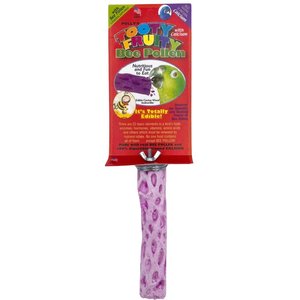Polly's Pet Products Grape Flavor Tooty Fruity Bee Pollen Bird Perch, Purple, Small