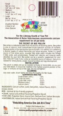 Show full view: Polly's Pet Products Grape Flavor Tooty Fruity Bee Pollen Bird Perch, Purple, Small slide 9 of 10