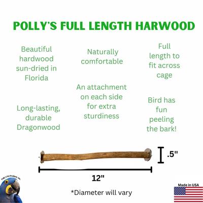 Show full view: Polly's Pet Products Hardwood Bird Perch, 12-in slide 7 of 9