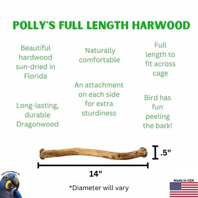 Show full view: Polly's Pet Products Hardwood Bird Perch, 14-in slide 3 of 9