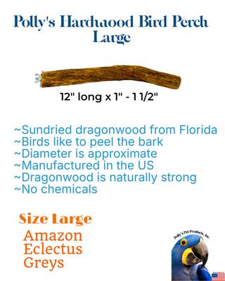 Show full view: Polly's Pet Products Hardwood Bird Perch, Large slide 3 of 5