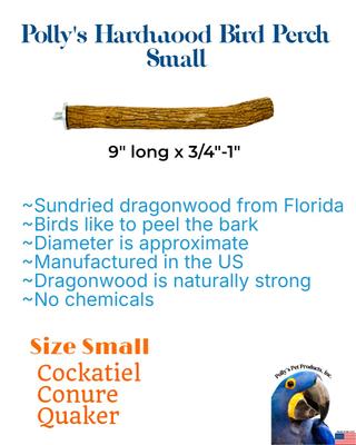 Show full view: Polly's Pet Products Hardwood Bird Perch, Small slide 3 of 5